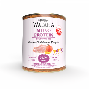 WATAHA MONO PROTEIN PUPPY 94,3% KRÓLIK Z JABŁKIEM i DYNIĄ HOKKAIDO 800G