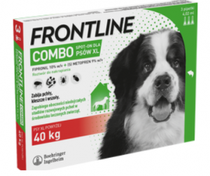 FRONTLINE COMBO pies XL powyżej 40 kg x 3 pipety/sprze.1 pip