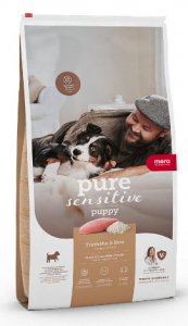 MERA PS Puppy, karma dla szczeniąt i suk karmiących z indykiem i ryżem 1 kg + 200 g prezent