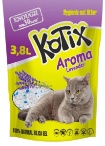 Silica Gel Cat Liter KOTIX, 3,8 l (1,5 kg), Lavender
