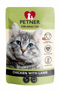 PETNER CAT FOOD CHICKEN WITH LAMB / KARMA DLA KOTA KURCZAK Z JAGNIĘCINĄ 85G