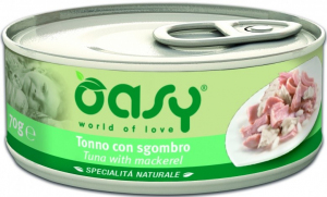 OASY NATURAL PUSZKA - TUŃCZYK Z MAKRELĄ 70G