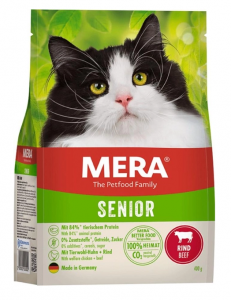 MERA CATS Senior Rind, karma dla starszych kotów z wołowiną, 400 g