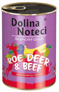 Dolina Noteci Superfood Adult 400g Sarna i Wołowina Mokra Karma dla psa