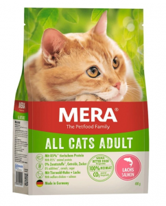 MERA CATS All Adult Lachs, karma dla dorosłych kotów wszystkich ras z łososiem, 400 g