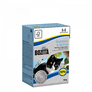 Bozita Feline Outdoor & Active - kawałeczki mięsa w galarecie dla kotów wychodzących i aktywnych 190g