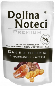 Dolina Noteci Premium Adult 300g Danie Łosoś z Marchewką i Ryżem