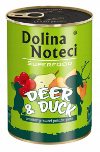 Dolina Noteci Superfood Adult 400g Jeleń i Kaczka Mokra Karma dla psa