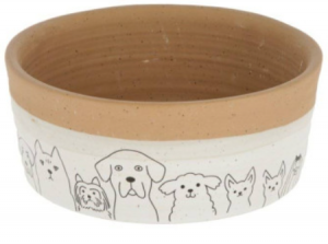 Miska ceramiczna dla psa Hungry biały/brązowy 900 ml Kerbl