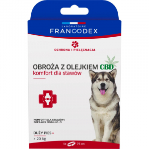 FRANCODEX Obroża z olejkiem CBD 75 cm dla psów o wadze powyżej 20 kg - 1 szt.