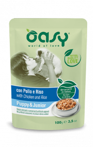 OASY PIES 100g Puppy saszetka STRIPS kurczak