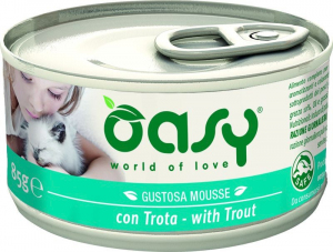 OASY NATURAL PUSZKA - MOUSSE PSTRĄG 85G