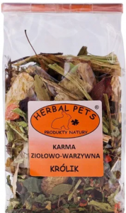 HERBAL PETS Karma Ziłowo - Warzywna Królik 150g