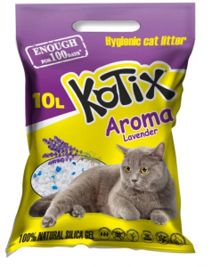 Silica Gel Cat Liter KOTIX, 10 l (4 kg), Lavender